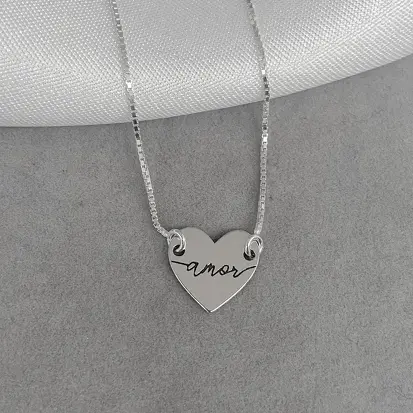 CHOKER CORAÇÃO AMOR MANUSCRITO